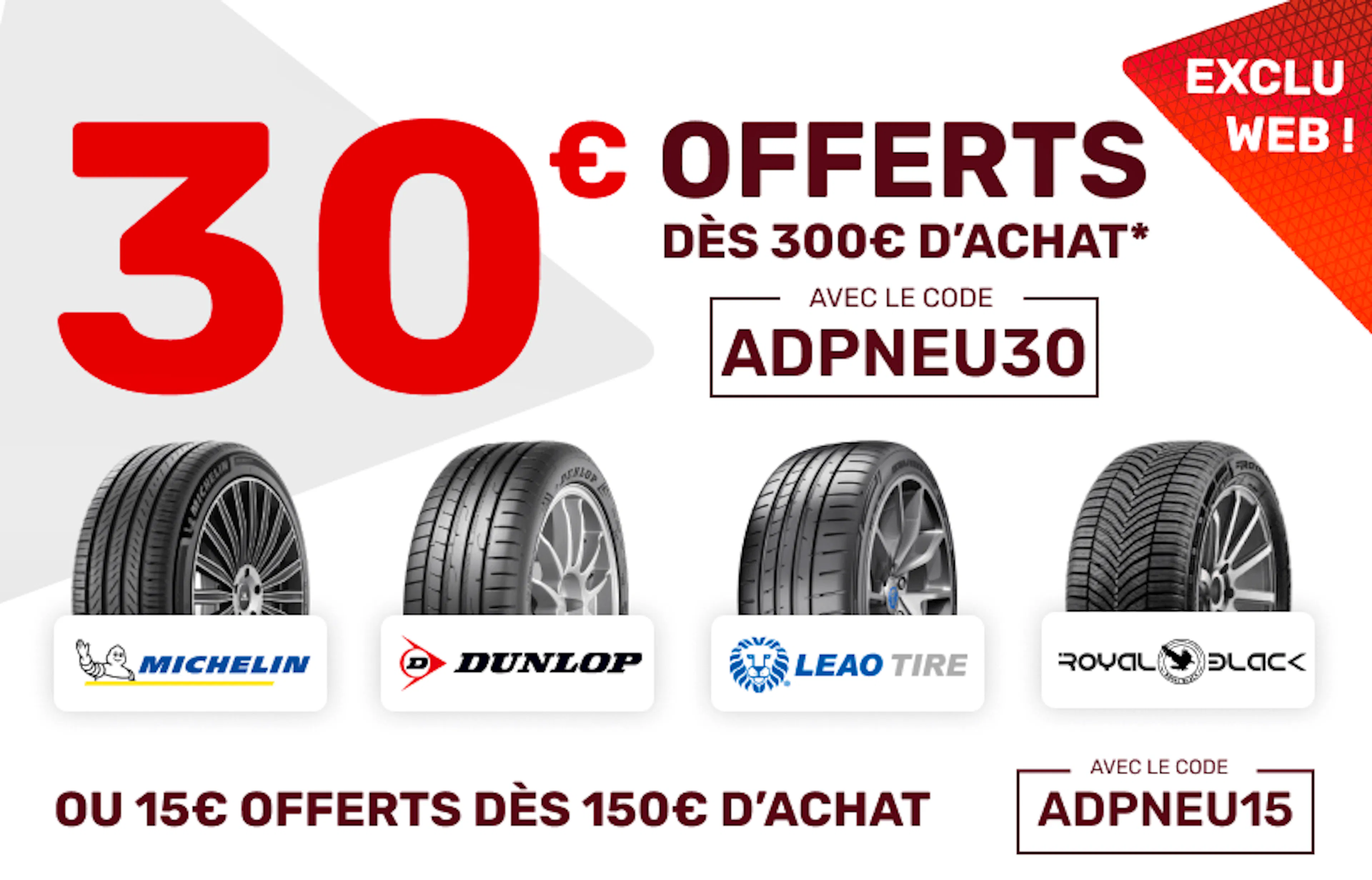 OFFRES EXCLU WEB PNEUMATIQUE