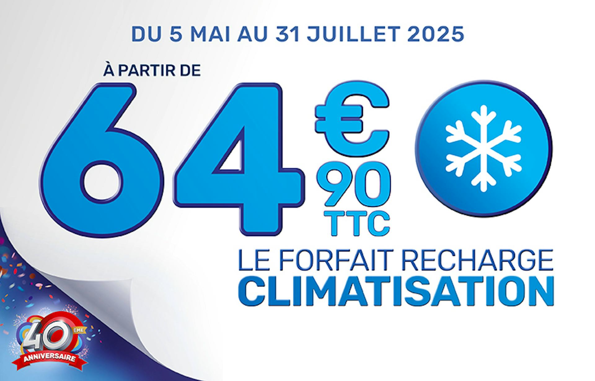 Promo climatisation : Recharge clim à partir de 64.90€
