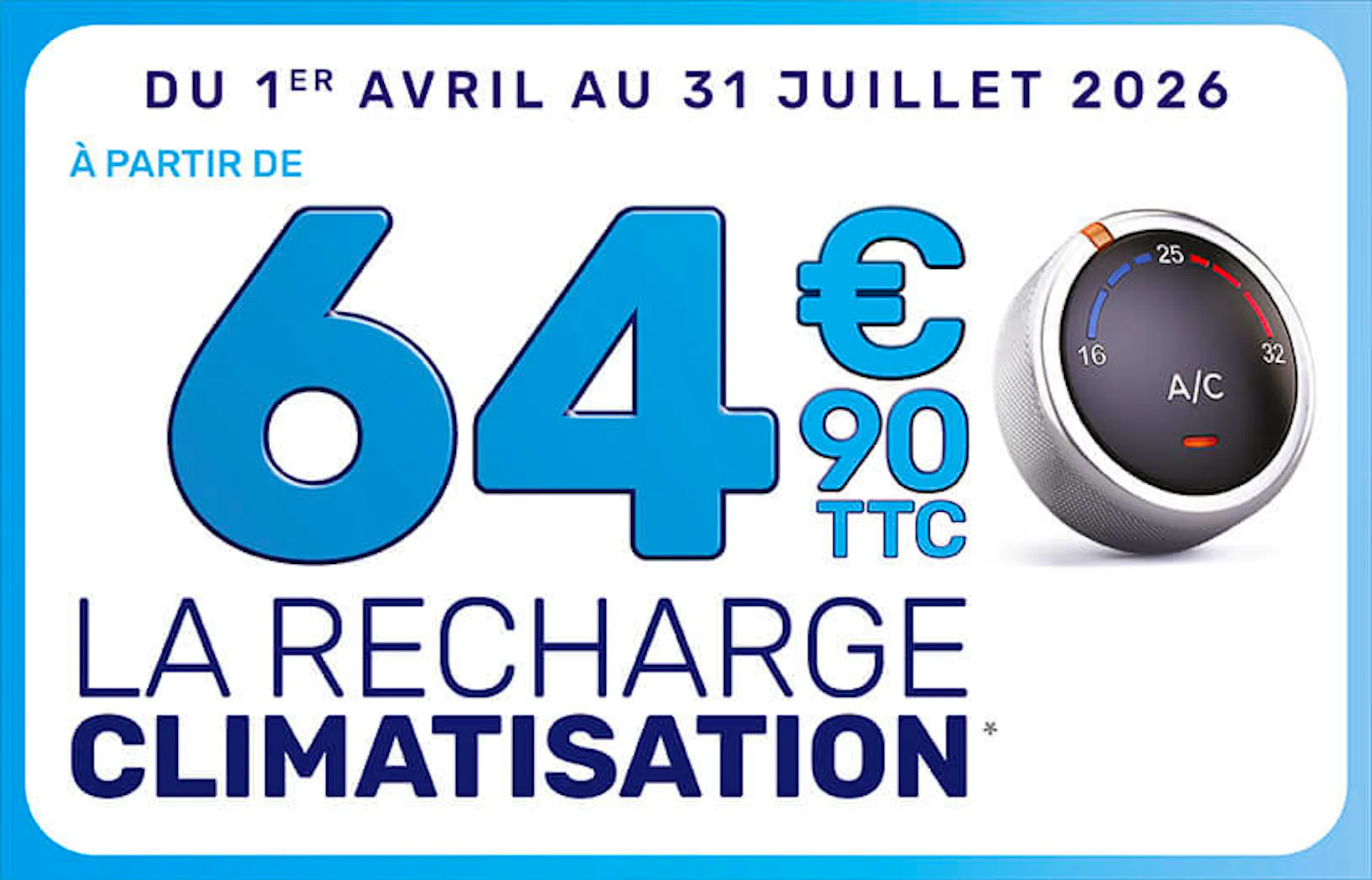 VOTRE RECHARGE CLIMATISATION À PARTIR DE 64€90