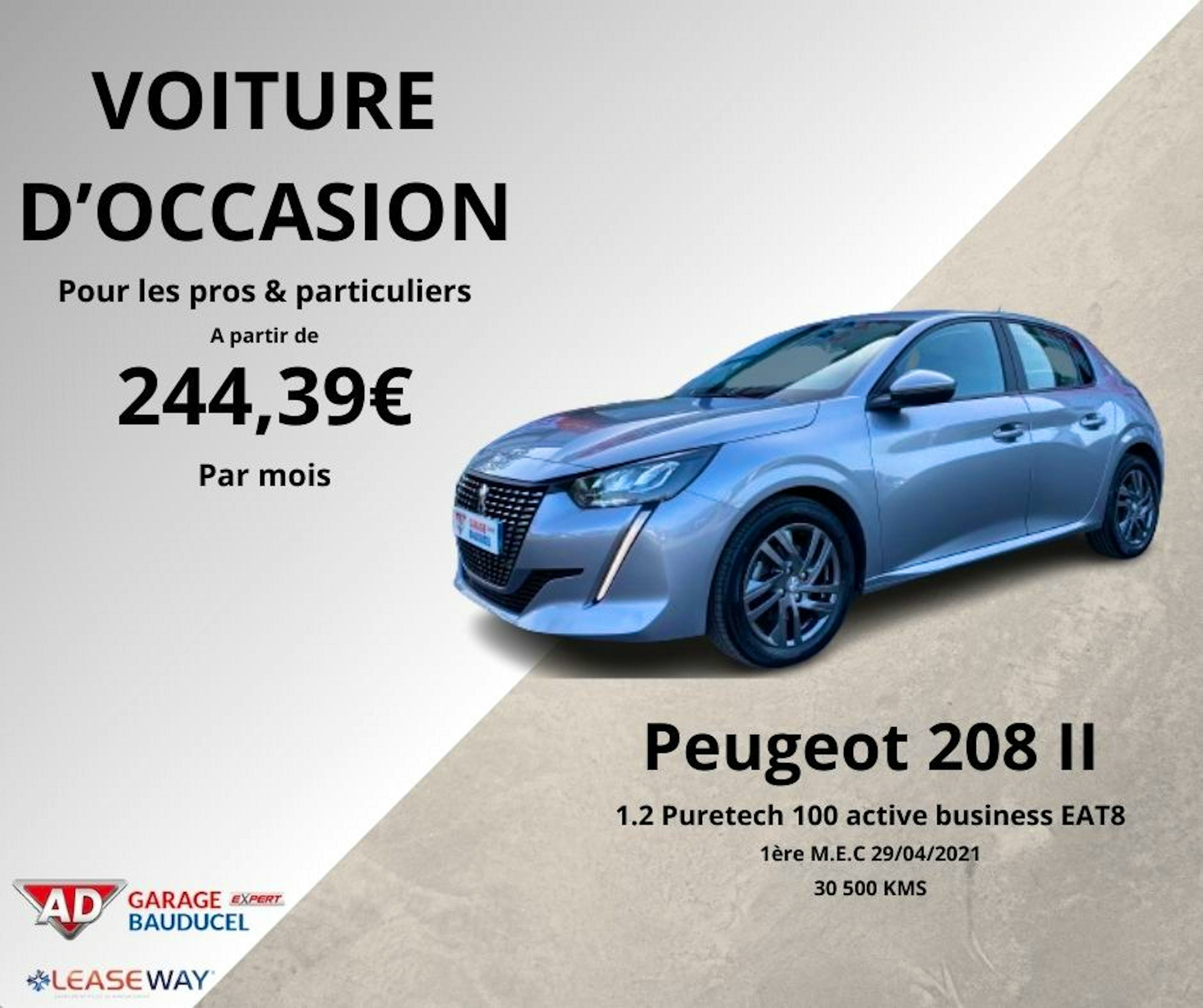 Peugeot 208 1.2 PURETECH 100CH ACTIVE BUSINESS EAT8 occasion